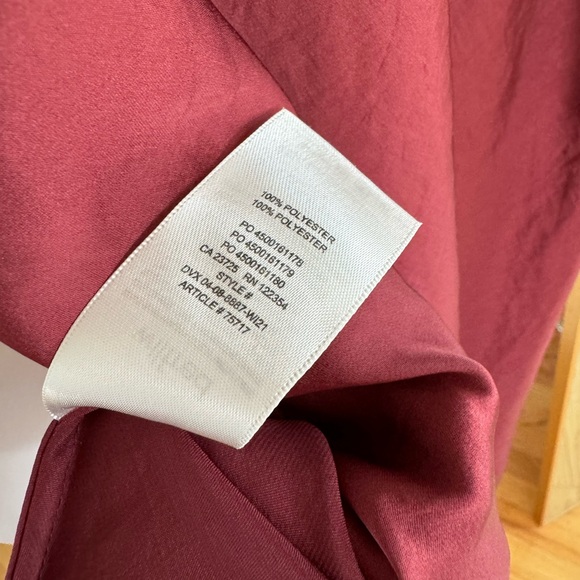 Wilfred Only Slip Satin Midi Dress - Garnet Red - Size Small - Picture 6 of 6